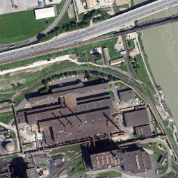 Satellite imagery of Sinterkamin der VOEST-Werke Linz, AT