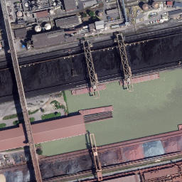 Satellite imagery of VOEST-Gasometer Linz, AT