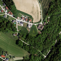 Satellite imagery of Mauthausen concentration camp, AT