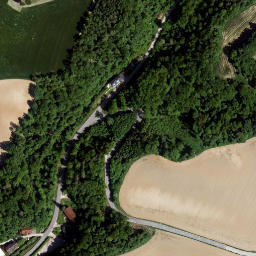 Satellite imagery of Mauthausen concentration camp, AT