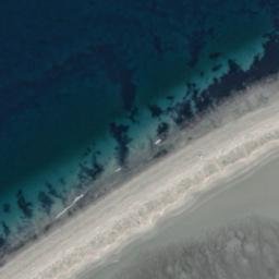 Satellite imagery of Dungeness Spit, US
