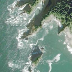 Satellite imagery of Crying Lady Rock, US
