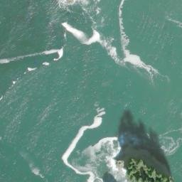 Satellite imagery of Crying Lady Rock, US