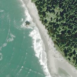 Satellite imagery of Crying Lady Rock, US