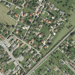 Satellite imagery of Jewish quarter in Hohenems, AT