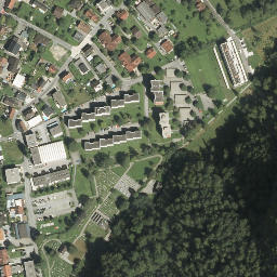 Satellite imagery of Jewish quarter in Hohenems, AT