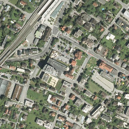 Satellite imagery of Jewish quarter in Hohenems, AT