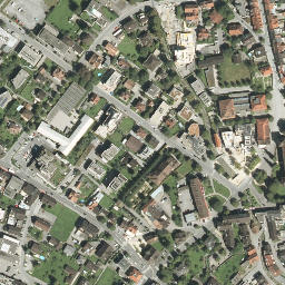 Satellite imagery of Jewish quarter in Hohenems, AT