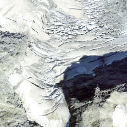 Satellite imagery of Piz Greina, CH