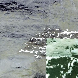 Satellite imagery of Punta del Corvo, CH