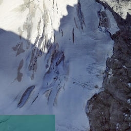 Satellite imagery of Mont Dolent, CH