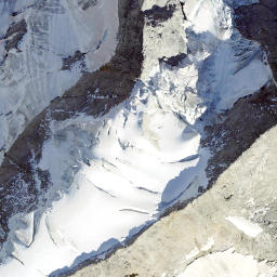 Satellite imagery of Mont Dolent, CH