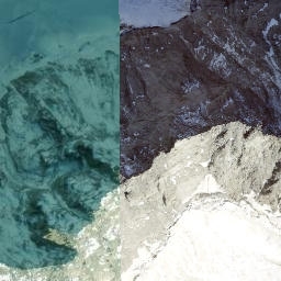 Satellite imagery of Mont Dolent, CH