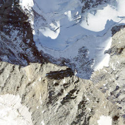 Satellite imagery of Mont Dolent, CH
