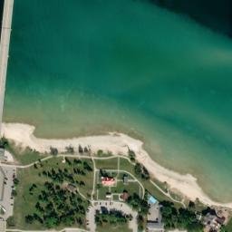 Satellite imagery of Old Mackinac Point, US