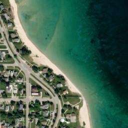 Satellite imagery of Old Mackinac Point, US