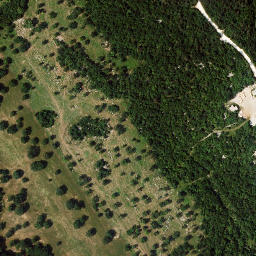 Satellite imagery of Lipica, boundary stone, HR