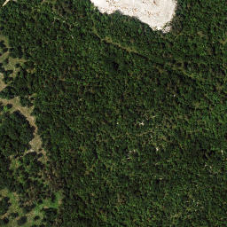 Satellite imagery of Lipica, boundary stone, HR