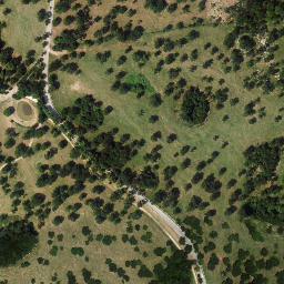 Satellite imagery of Lipica, boundary stone, HR