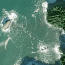 Satellite imagery of Cape Meares, US