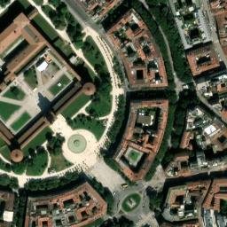Satellite imagery of Castello Sforzesco, IT