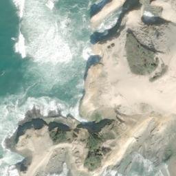 Satellite imagery of Cape Kiwanda, US
