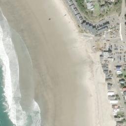 Satellite imagery of Cape Kiwanda, US