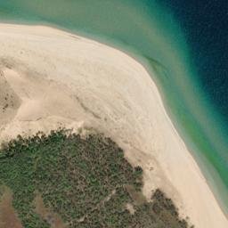 Satellite imagery of Sleeping Bear Point, US