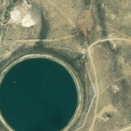 Satellite imagery of RAWLINSWWTWY2005 CORS ARP — NGS DI2248 — Carbon County, US, US