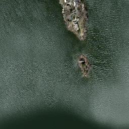 Satellite imagery of Never Sink Point, US
