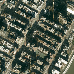 Satellite imagery of Roosevelt Island Smallpox Hospital, US