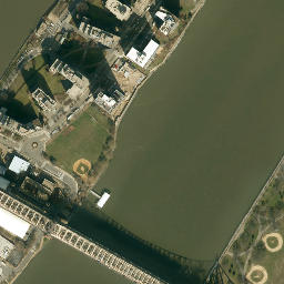Satellite imagery of Roosevelt Island Smallpox Hospital, US