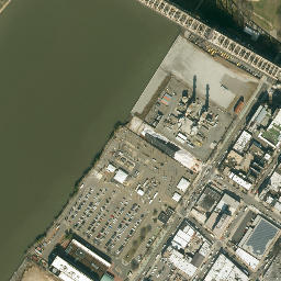 Satellite imagery of Roosevelt Island Smallpox Hospital, US