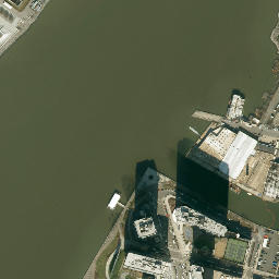Satellite imagery of Roosevelt Island Smallpox Hospital, US