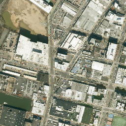 Satellite imagery of Roosevelt Island Smallpox Hospital, US