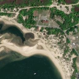 Satellite imagery of Sandy Hook Point, US