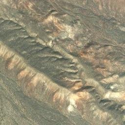 Satellite imagery of Fault Scarp of 1954, US