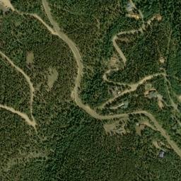 Satellite imagery of Old Soda Creek School Pegmatite Mine, US