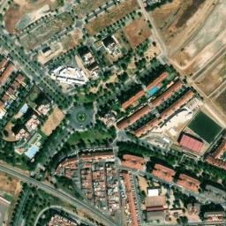 Satellite imagery of Albarregas Roman bridge, ES