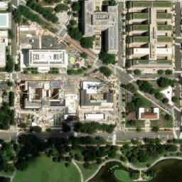 Satellite imagery of National Mall, US