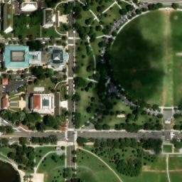 Satellite imagery of National Mall, US