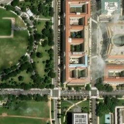 Satellite imagery of National Mall, US
