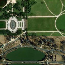 Satellite imagery of National Mall, US