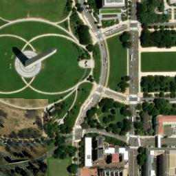 Satellite imagery of National Mall, US