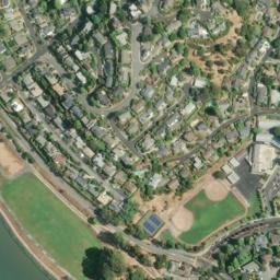 Satellite imagery of Tiburon Peninsula, US