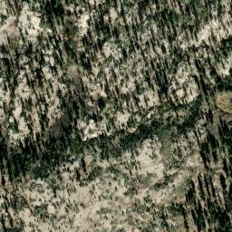 Satellite imagery of Devils Postpile, US
