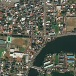 Satellite imagery of Takada castle, JP