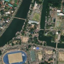 Satellite imagery of Takada castle, JP