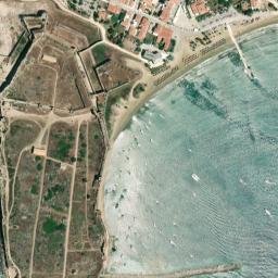 Satellite imagery of Methoni castle, GR