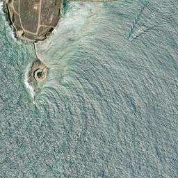 Satellite imagery of Methoni castle, GR